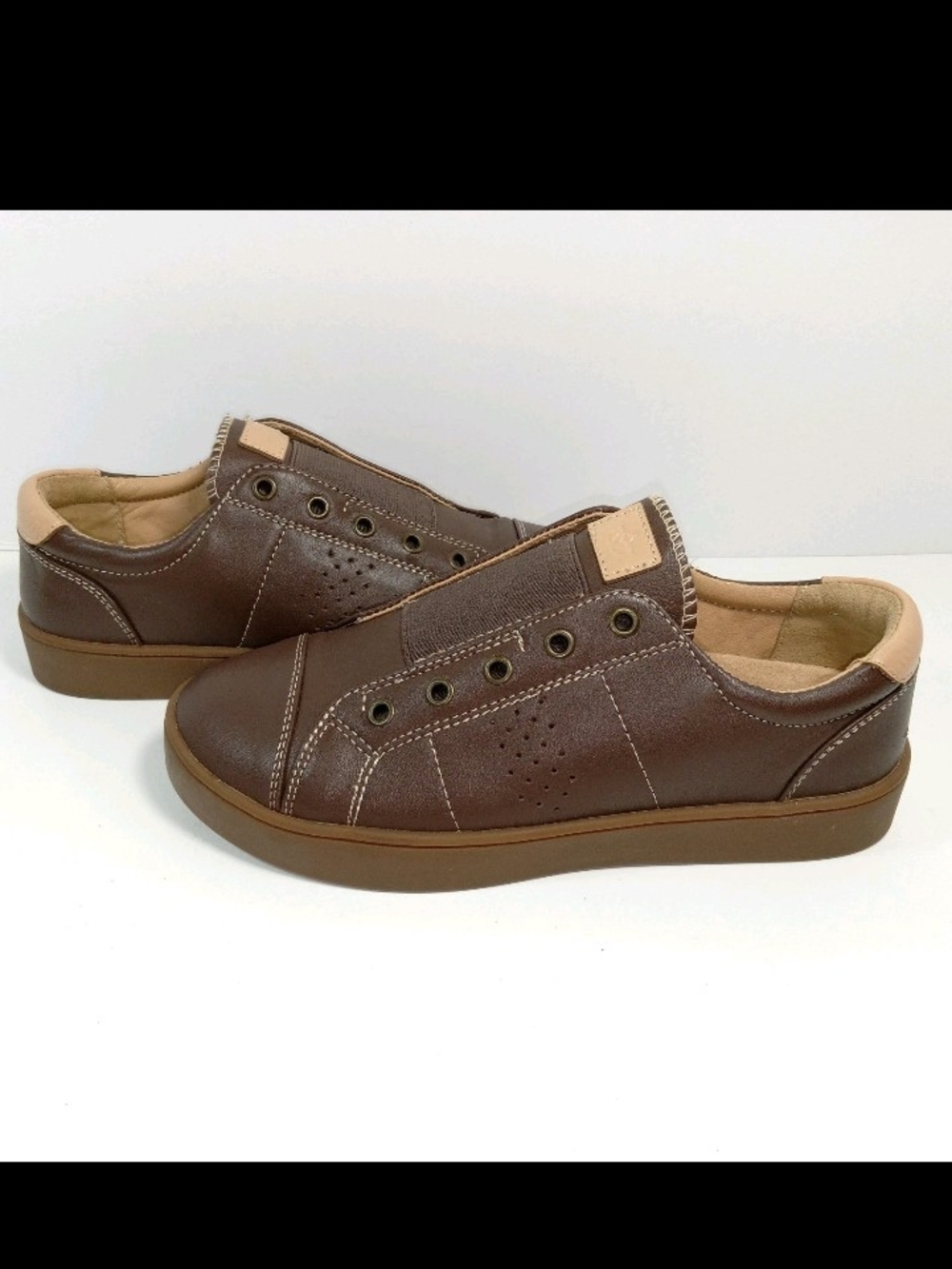 Spenco Slip On Tennis Shoes Women's Orthopedic Brown Leather Size 6W